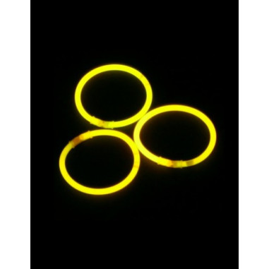 100 bracelets lumineux jaunes