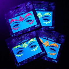 Face Jewels fluo vert 2