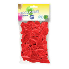 50 ballons de baudruche Rouge Métallisé, TOP PRIX - 23 cm - 100% éco responsable