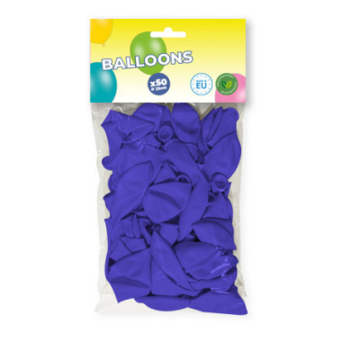 Sachet de 50 ballons bleu foncé