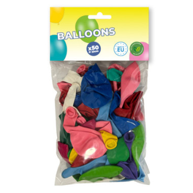 Sachet de 50 ballons multicolore