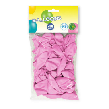 Lot de 50 ballons rose de baudruche