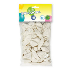 50 ballons de baudruche Blanc, TOP PRIX - 23 cm - 100% éco responsable