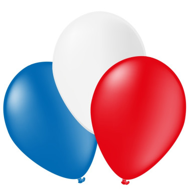 50 ballons de baudruche bleu blanc...