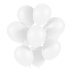 50 ballons de baudruche éco responsable blanc 2