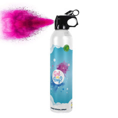 Mini Extincteur rose de Poudre Holi Gender Reveal