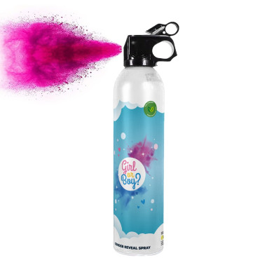 Mini Extincteur de Poudre Holi Gender Reveal rose