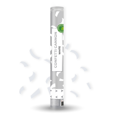 Canon à confettis blancs rectangulaires