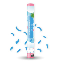 Canon à confettis Gender Reveal bleu