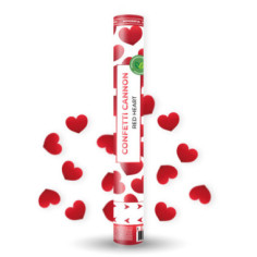 Canon à confettis saint valentin coeur rouge 40 cm