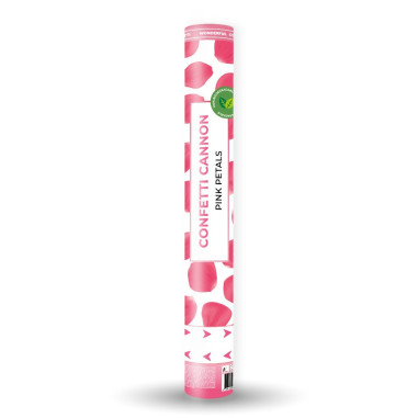 Canon à confettis pétale rose 40 cm