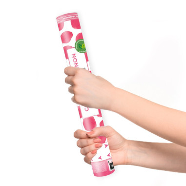 Canon à confettis pétale rose 40 cm
