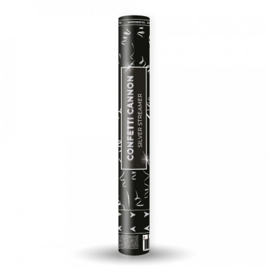 Canon à confettis serpentins Argentés...