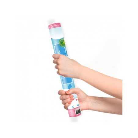 Canon à confettis bleu