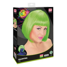 Perruque fluo coupe carré vert 2