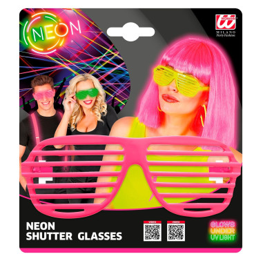 Lunettes rose Fluo Striées