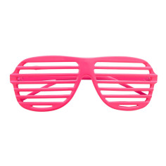 Lunettes Fluo Striées rose