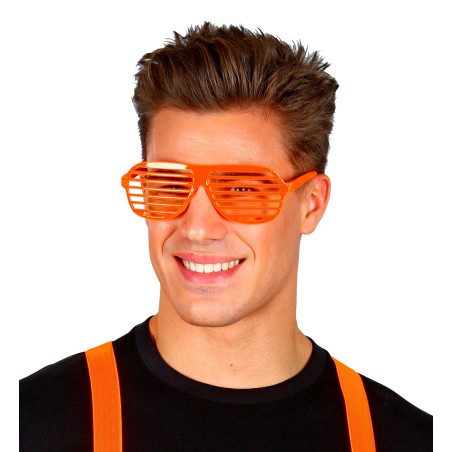 Lunettes orange Fluo Striées
