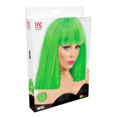 Perruque Fluo Showgirl vert