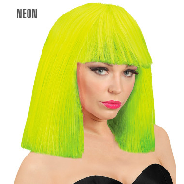 Perruque jaune Fluo Showgirl
