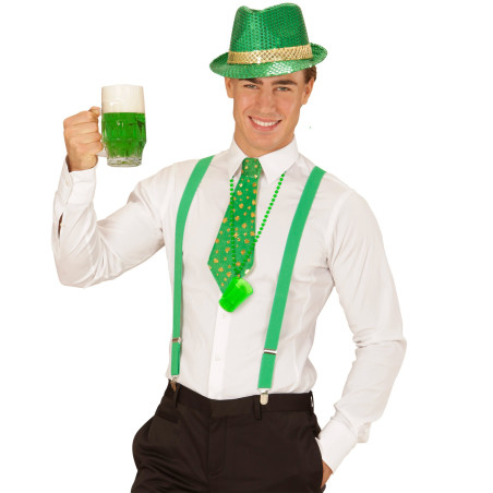 Collier vert Fluo Verre à Shoot