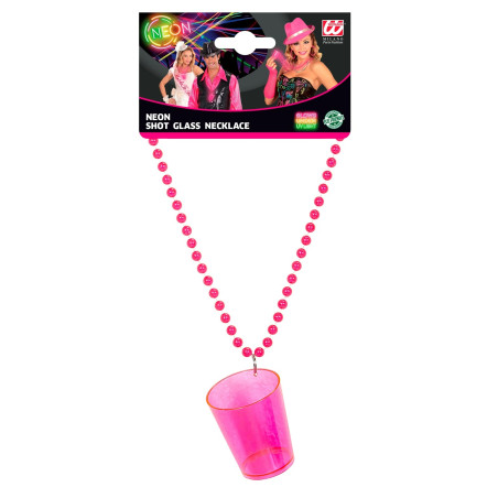 Collier rose Fluo Verre à Shoot