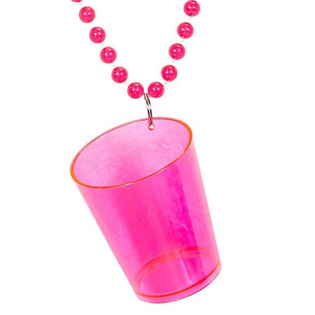 Collier rose Fluo Verre à Shoot