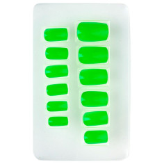 Faux-Ongles Fluorescents vert - Lot de 12