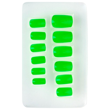 Faux-Ongles Fluorescents - Lot de 12 vert