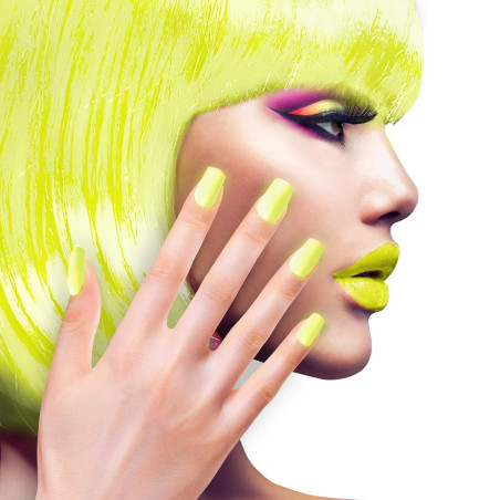 Faux-Ongles Fluorescents - Lot de 12 jaune