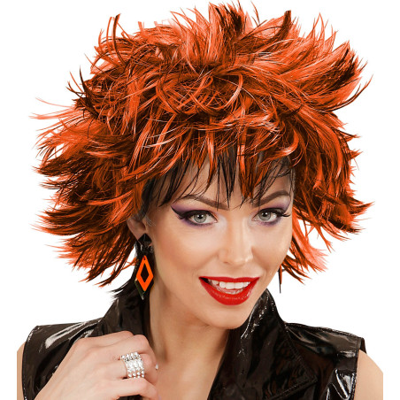 Boucles d'Oreilles orange Fluo Losange