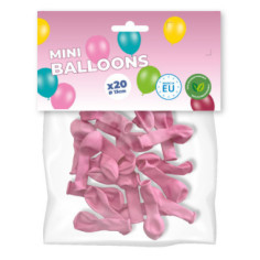 Mini-ballons rose 13 cm - Lot de 20