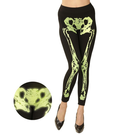 Legging Fluo vert Squelette