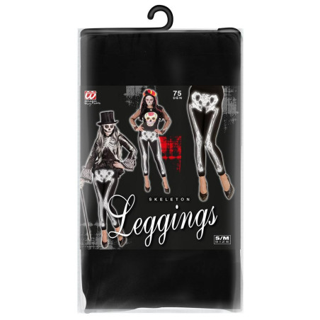 Legging Fluo blanc Squelette