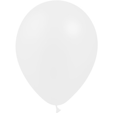 20 Mini-ballons Blanc classique 13 cm