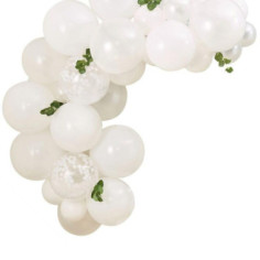 Arche en ballons blanc botanique