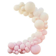 Kit d'arche rose nude de ballons pastel