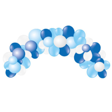 Arche de ballons bleu et blanc