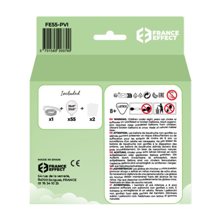 Arche de 55 ballons pastel