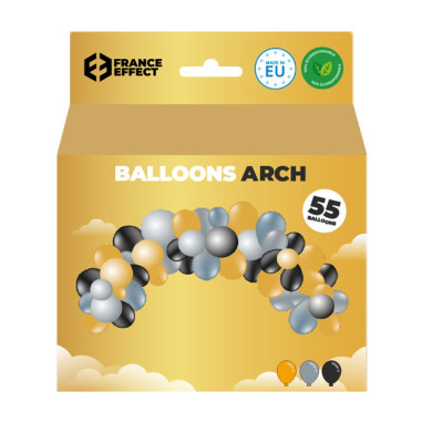 Kit arche de 55 ballons - MIX Doré,...