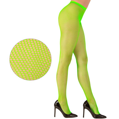 Collants fluo résille vert