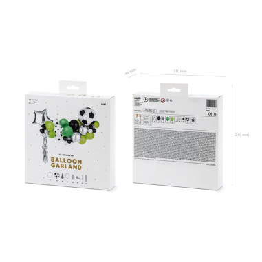 Kit arche de ballons football vert et...