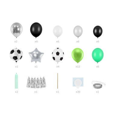 Kit arche de ballons football vert et...