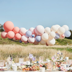 Arche de ballons pastel thème bohème 2