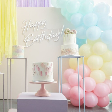 Kit arche de 75 ballons pastel