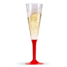 10 flûtes rouge réutilisables 2