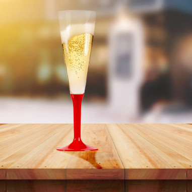 10 flûtes rouge réutilisables