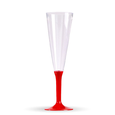 10 flûtes rouge réutilisables