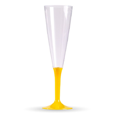 10 flûtes jaune réutilisables 10 flûtes jaune réutilisables