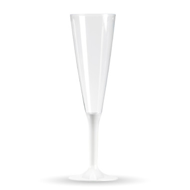 10 flûtes blanc réutilisables